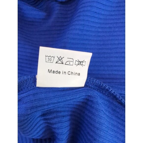 Duiah Women's One Shoulder Royal blue dress with ruffle (NWT) Size XS - Picture 7 of 9